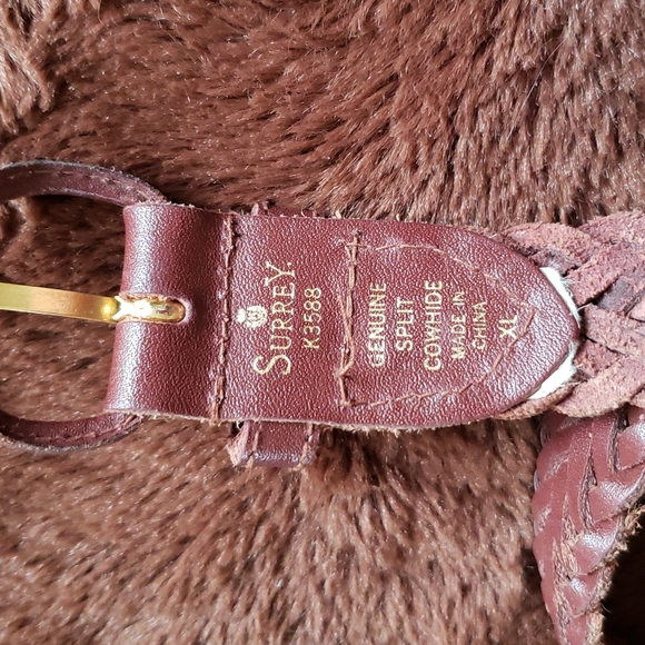 Split cowhide braided belt - Picture 3 of 3